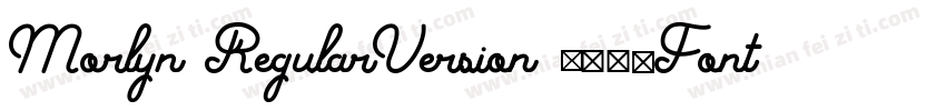 Morlyn RegularVersion 1003Fontsel字体转换